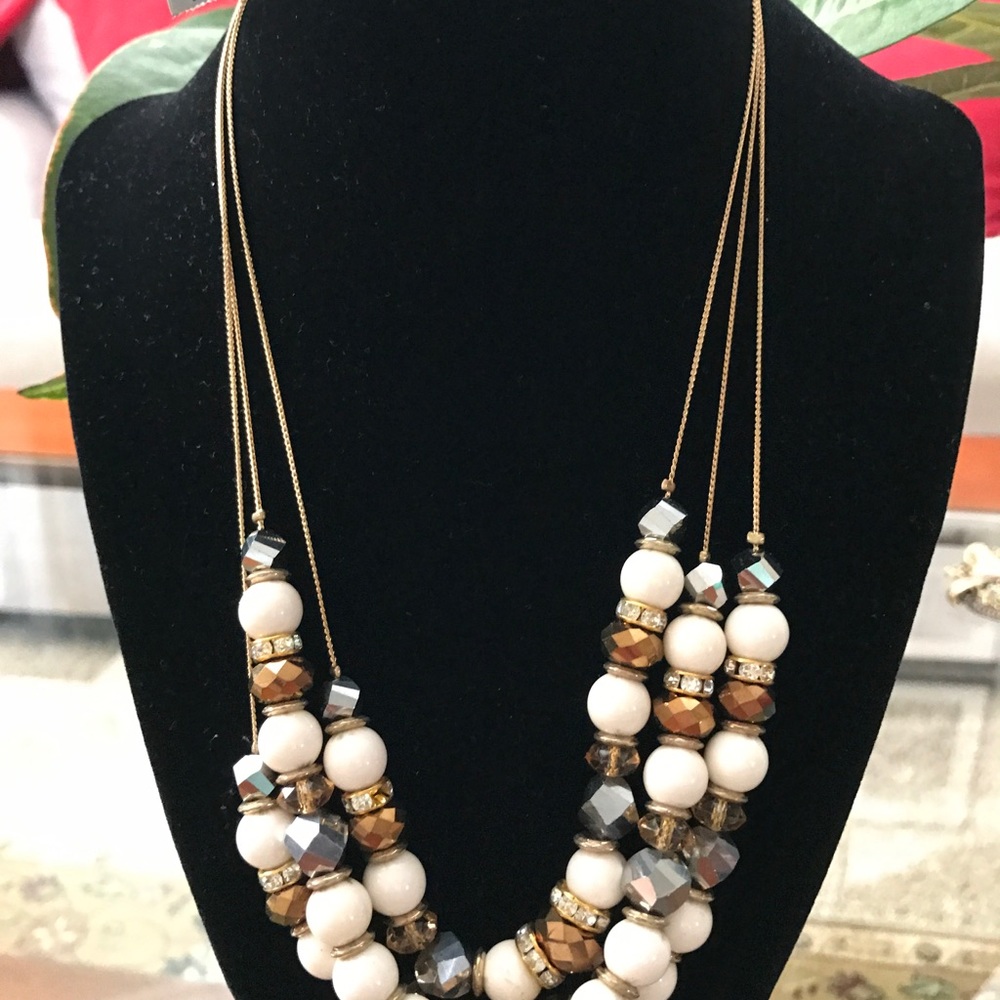 Inc gold chain statement necklace NWT